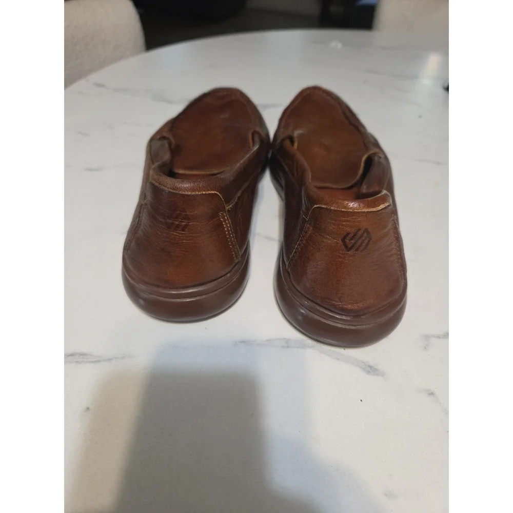 Johnston & Murphy Brannon Loafers 25-9256 Men's 10 M Tan Leather Slip On Shoes